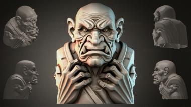 Fantasy busts Orc Bust 3d model