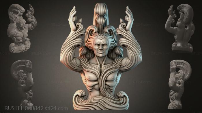 Abstract sculpture of a man 3d STL model
