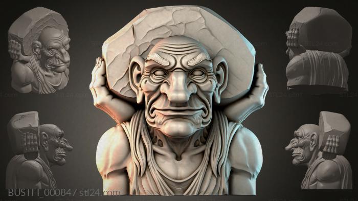 Бюсты фэнтези (BUSTFI_000847) 3D модель для ЧПУ станка