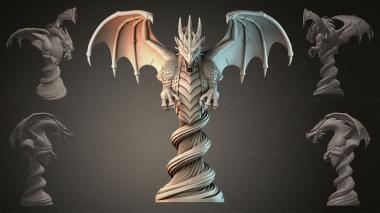 Fantasy busts Dragon Statue 3d model