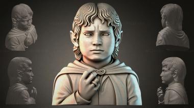 Fantasy busts Elf Bust 3d model