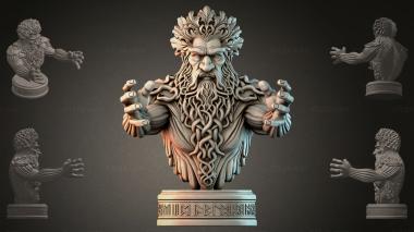 Fantasy busts Scandinavian god Odin 3d model