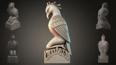 Fantasy busts Decorative bird statue 3d model