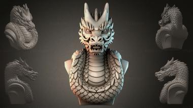 Fantasy busts Dragon Bust 3d model