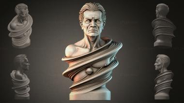Fantasy busts Male bust 3d model