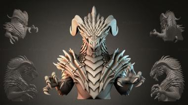 Fantasy busts Dragon Bust 3d model