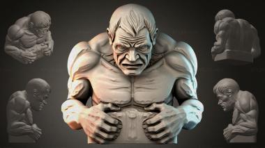 Fantasy busts Athlete sculpture 3d model