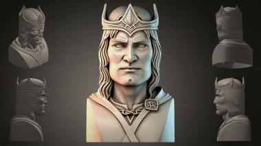 Fantasy busts Bust of the King in a Crown 3d model