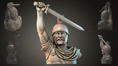 Fantasy busts Bust of a Roman Warrior 3d model
