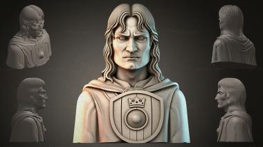 Fantasy busts Bust of a Warrior 3d model