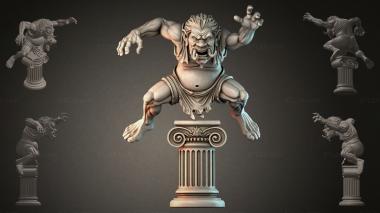 Fantasy busts Gargoyle on a Column 3d model