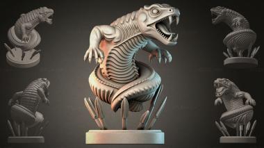 Fantasy busts Snake Monster Sculpture 3d model