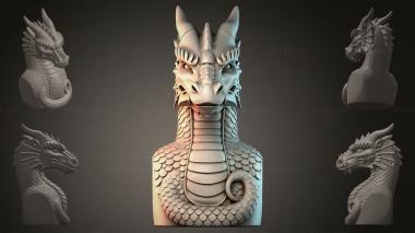 Fantasy busts Dragon Bust 3d model