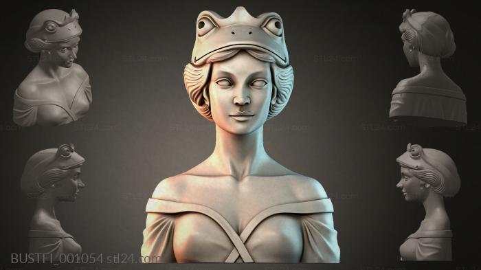 Bust of a Frog Girl 3d STL model