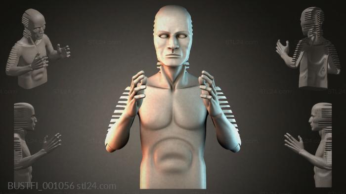 Abstract bust of a man 3d STL model