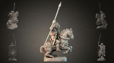 Fantasy busts Knight on Horseback 3d model