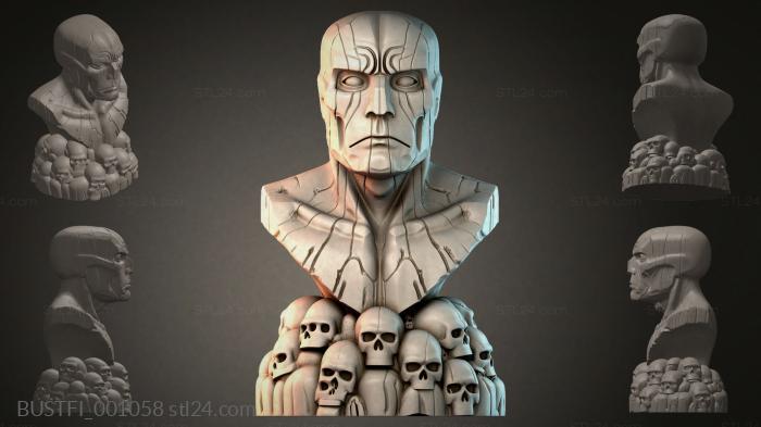 Bust with Skulls 3d STL model