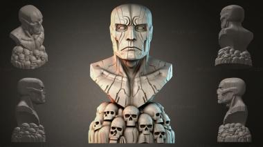Fantasy busts Bust with Skulls 3d model
