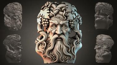Fantasy busts Bust of an Ancient God 3d model