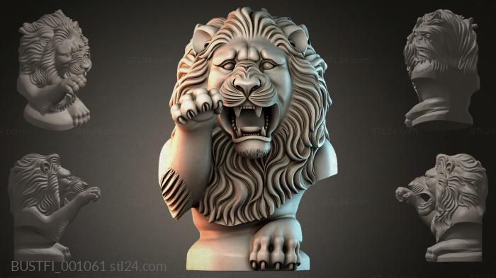 Lion bust 3d STL model