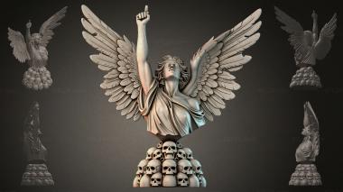 Fantasy busts Angel with Skulls 3d model