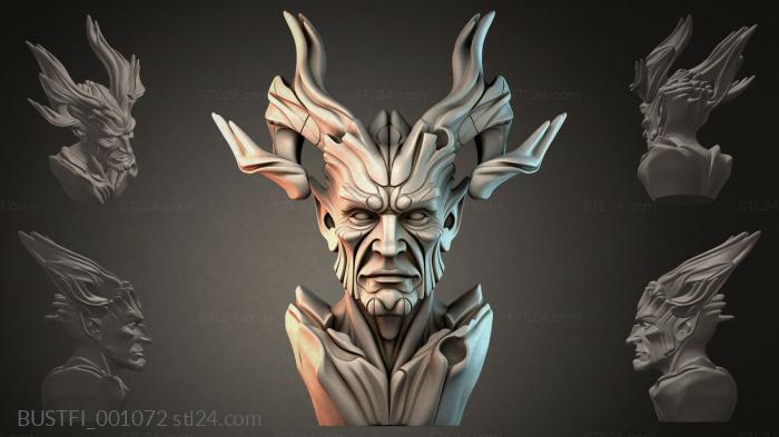 Fantastic Horned Bust 3d STL model