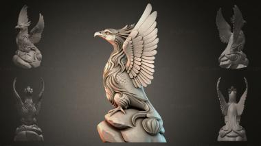 Fantasy busts Griffin sculpture 3d model