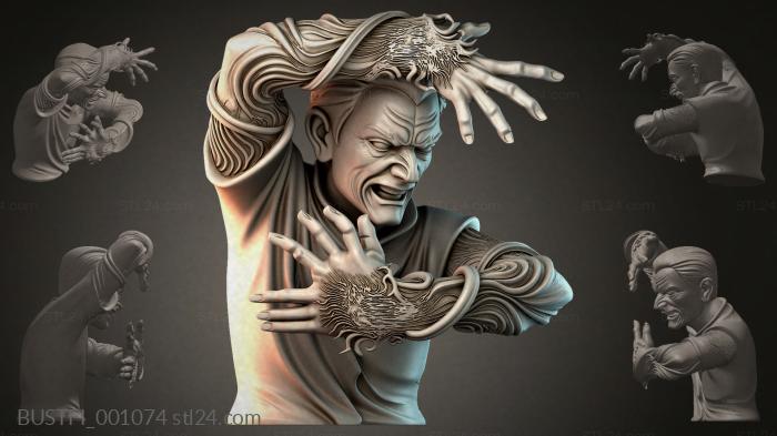 Warrior bust with hands 3d STL model