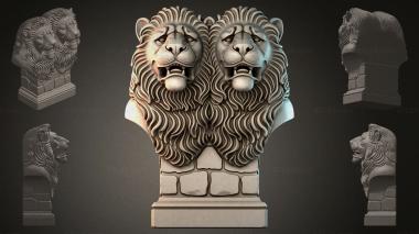 Fantasy busts Double Lion 3d model
