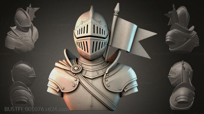 Medieval knights bust 3d STL model