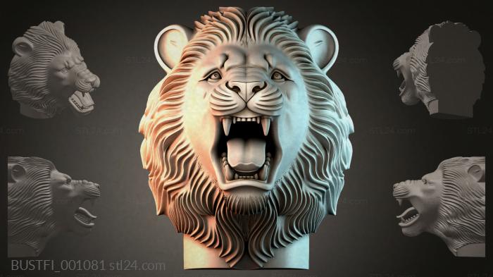 Carved lion head 3d STL model