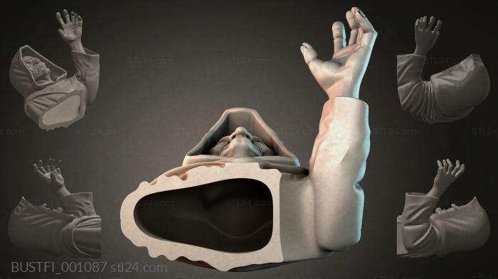 Monk figurine with hand 3d STL model