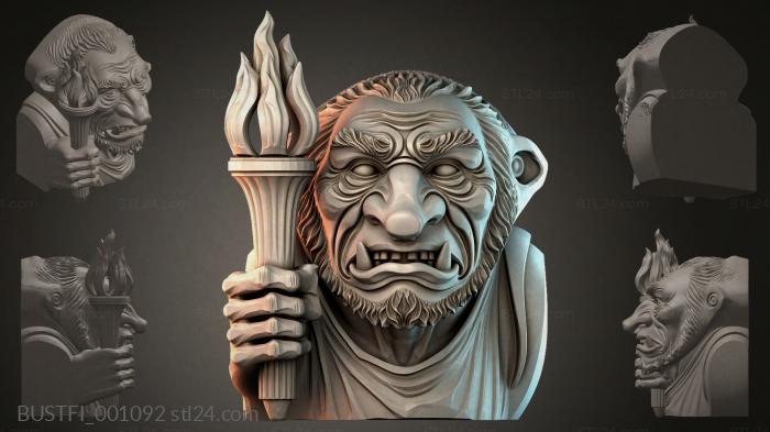 Orc with a Torch 3d STL model