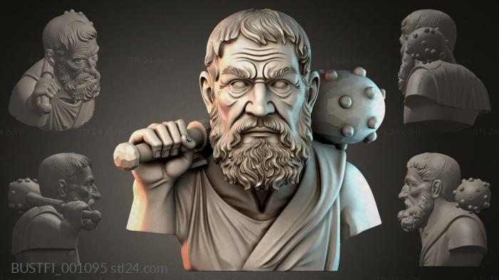 Bust of an ancient warrior 3d STL model