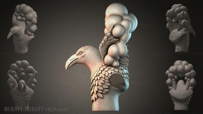 Bird figure with feathers 3d STL model