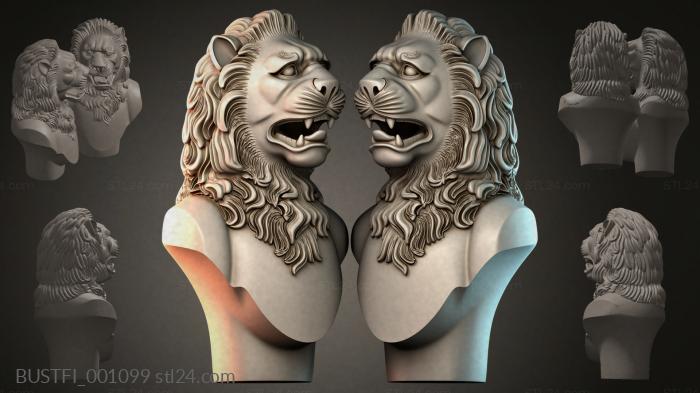 Bust of a lion 3d STL model
