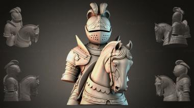 Fantasy busts Knight on Horseback 3d model