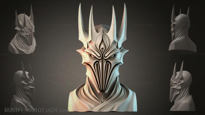 Bust of a Masked Demon 3d STL model