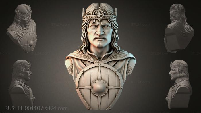 Бюст воина с щитом