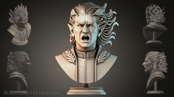 Elf bust 3d STL model