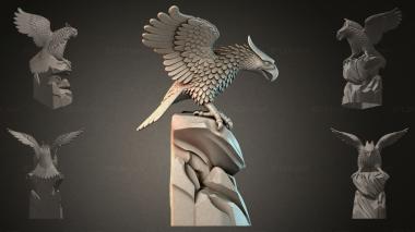 Fantasy busts Eagle on a Rock 3d model