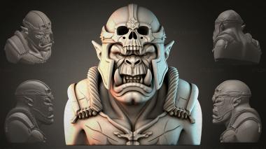 Fantasy busts Orc with a Skull 3d model