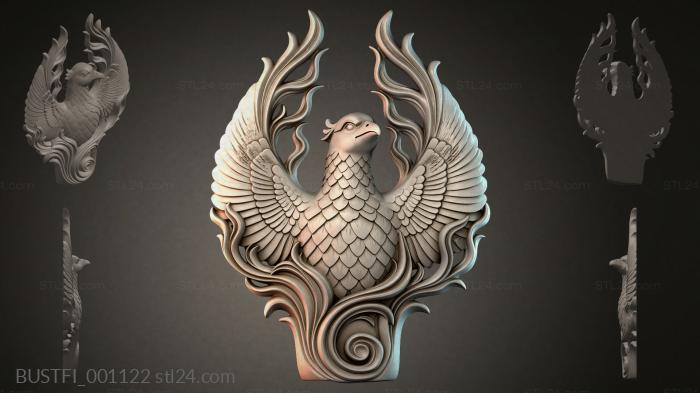 Bird with spread wings 3d STL model