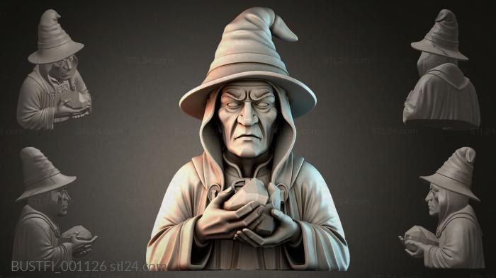 Mage with a Crystal 3d STL model