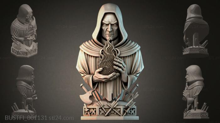 Sorcerer figurine with staff 3d STL model