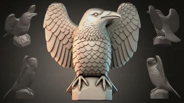 Fantasy busts Eagle sculpture 3d model