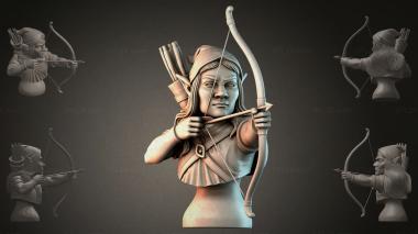 Fantasy busts Bust of an Elf Archer 3d model