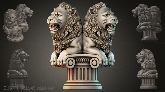 Lions on a Column 3d STL model