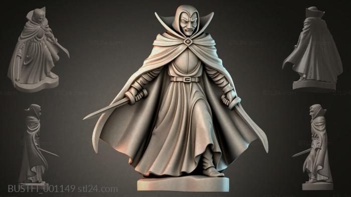 Hooded Vampire with a Dagger 3d STL model