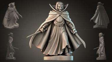 Fantasy busts Hooded Vampire with a Dagger 3d model